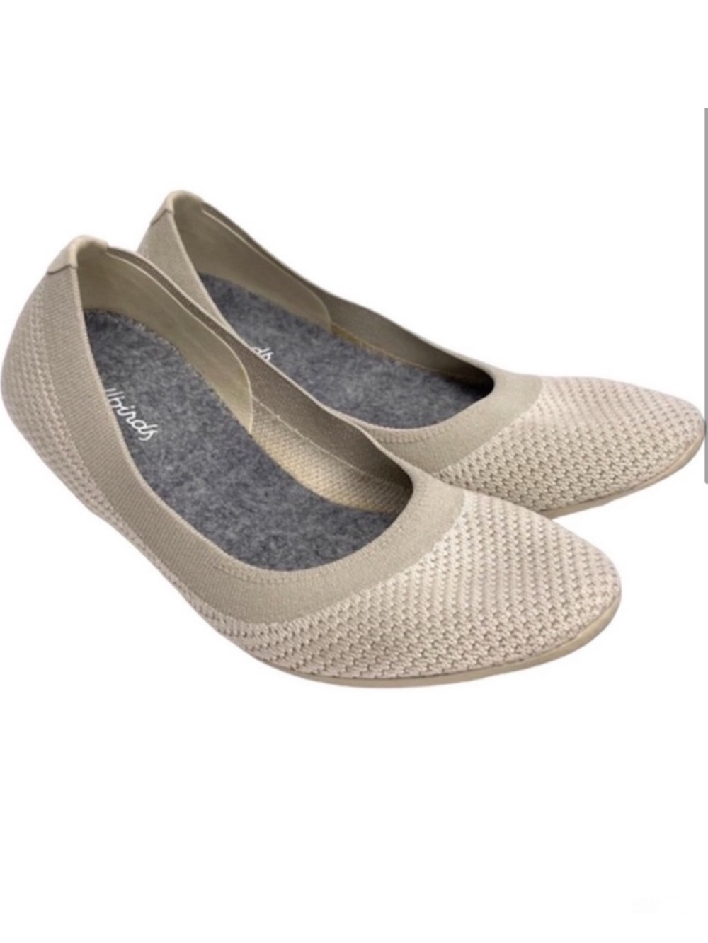ALLBIRDS Tree Breezers Ballet Flats Cream Hush Size 6.5